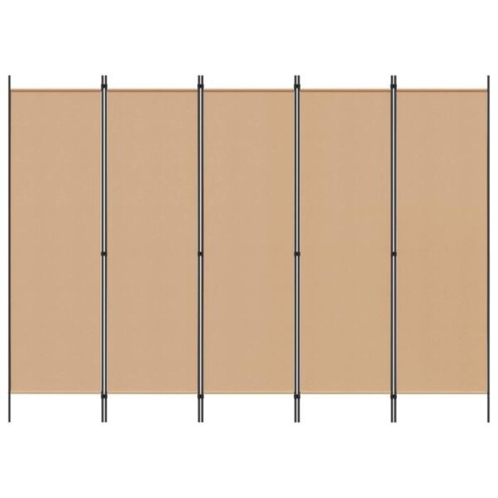 Vidaxl 5-Panel Raumteiler beige 250 x 180 cm - 32% Rabatt