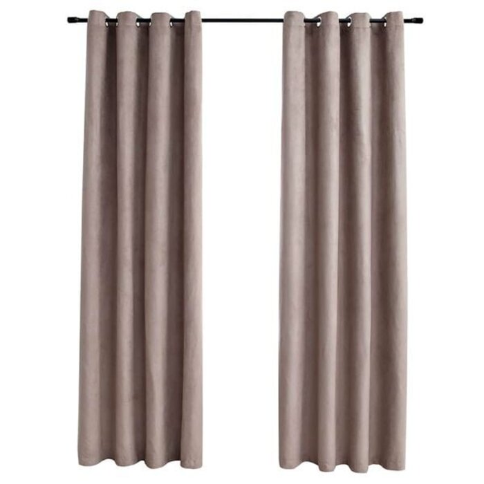 Verdunkelungsvorhang Set 140x225 cm, Taupe - 32% Rabatt