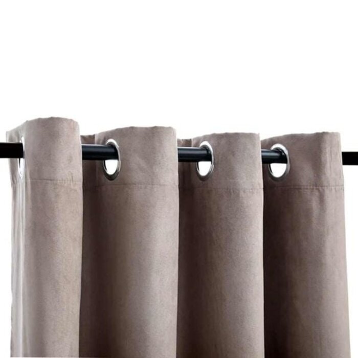 Verdunkelungsvorhang Set 140x225 cm, Taupe - 32% Rabatt