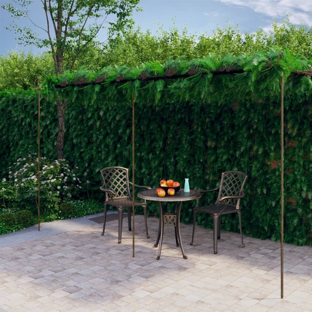 Gartenpergola aus Schmiedeeisen, antikbraun 6x3m - 35% Rabatt