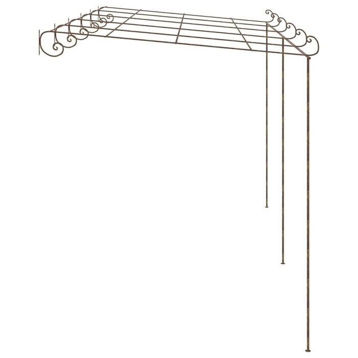 Gartenpergola aus Schmiedeeisen, antikbraun 6x3m - 35% Rabatt