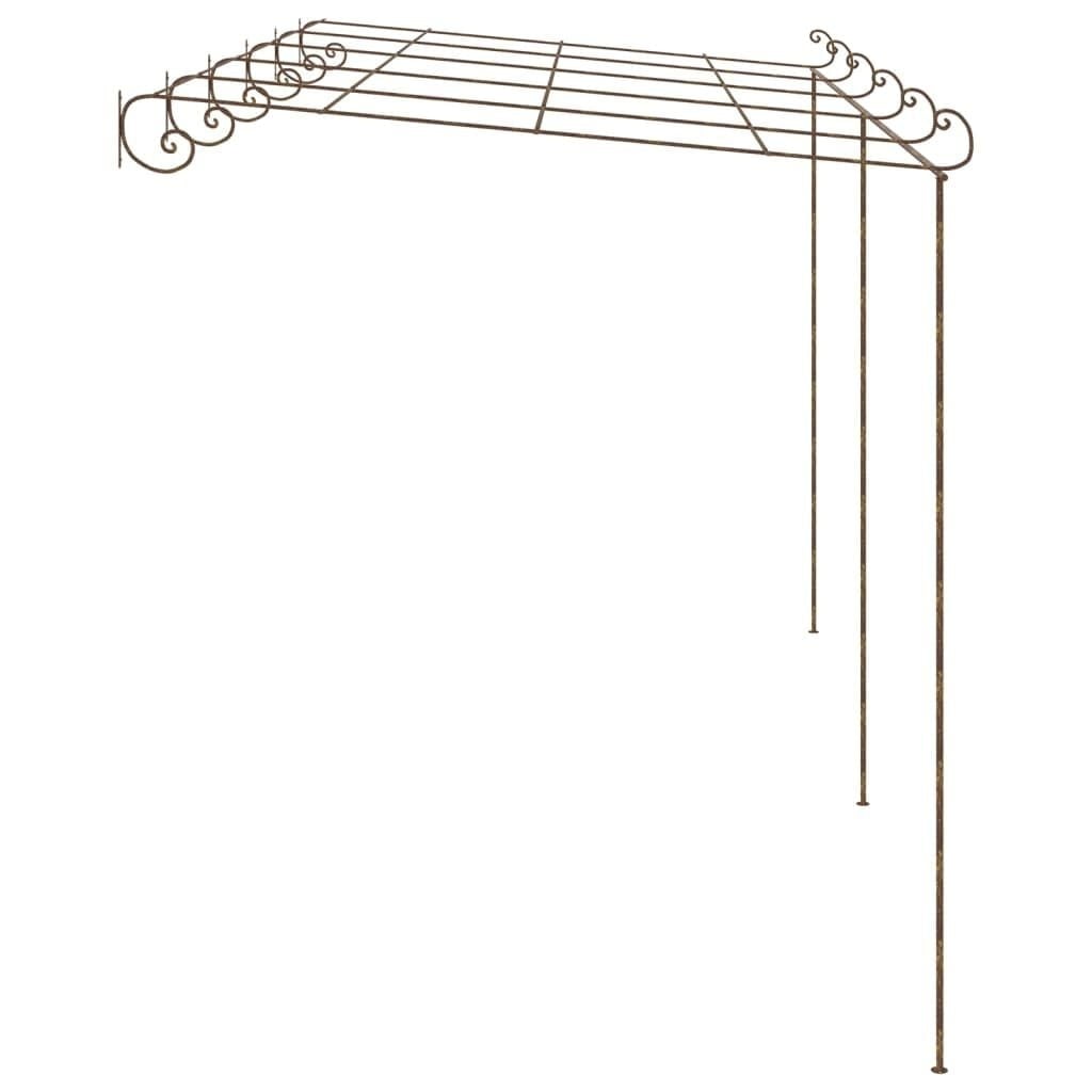 Gartenpergola aus Schmiedeeisen, antikbraun 6x3m - 35% Rabatt