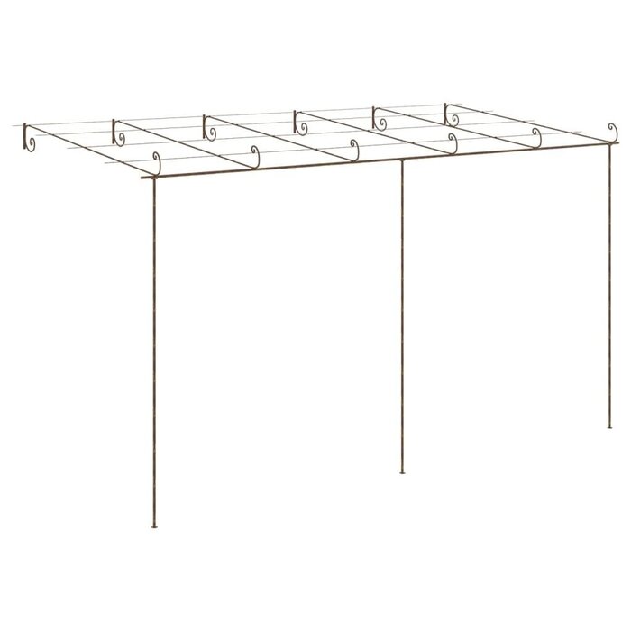 Gartenpergola aus Schmiedeeisen, antikbraun 6x3m - 35% Rabatt