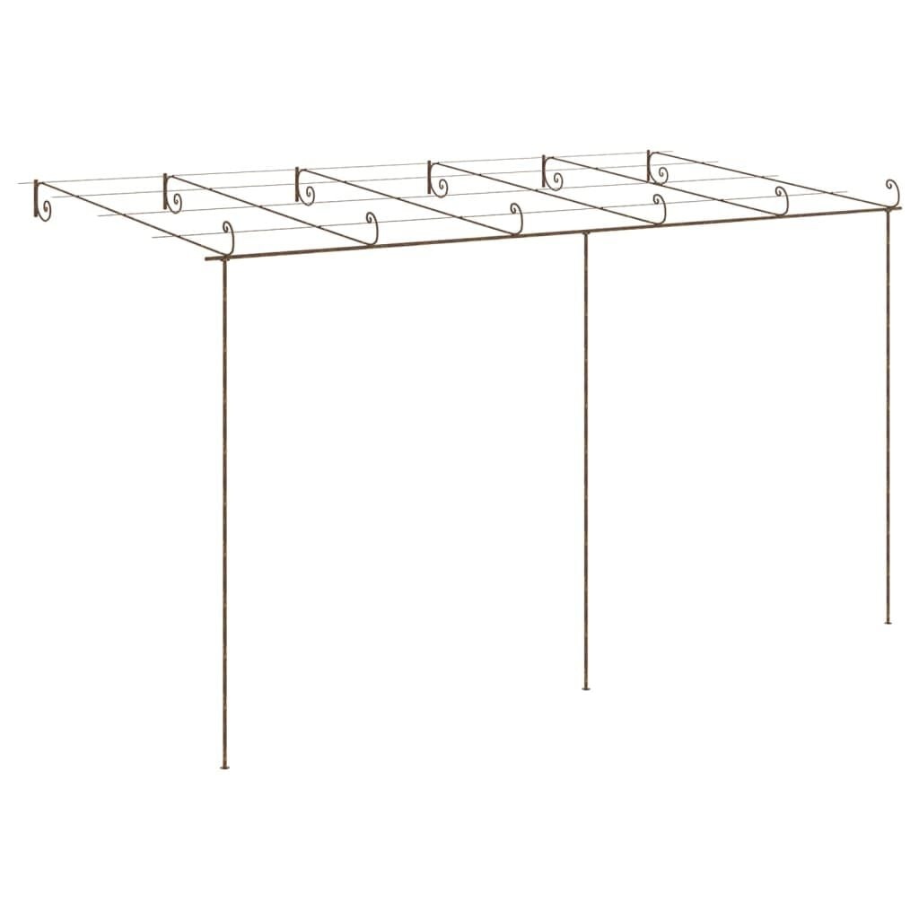 Gartenpergola aus Schmiedeeisen, antikbraun 6x3m - 35% Rabatt