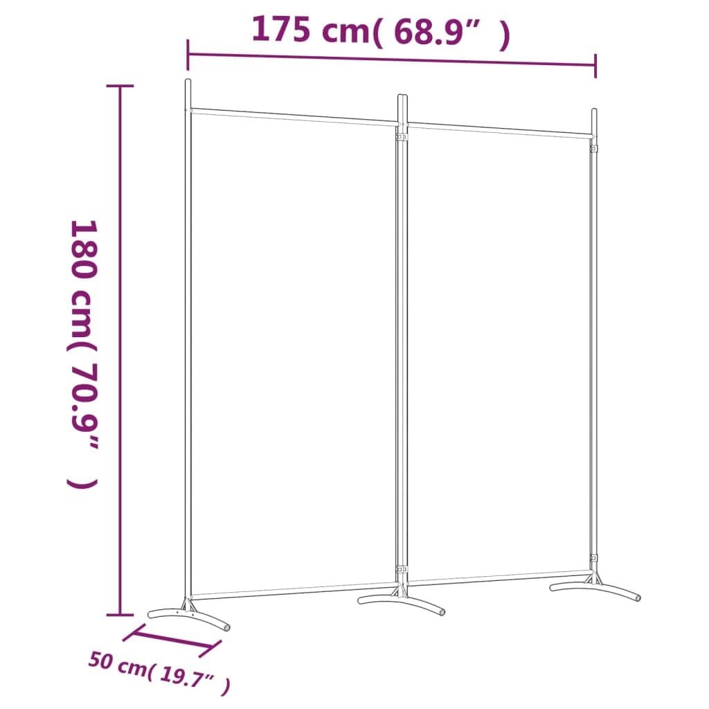 Vidaxl Raumteiler 2-teilig 175x180 cm Weiß - 31% Rabatt