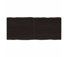 Massive Eichenholz Tischplatte mit Baumkante 120x50cm - 31% Rabatt