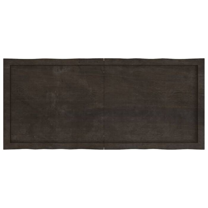 Massive Eichenholz Tischplatte mit Baumkante 120x50cm - 31% Rabatt