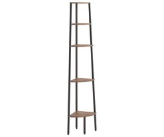 Eckregal 5 Ablagen 45,5x180cm, Holz/Stahl - 34% Rabatt - Ausgepackt