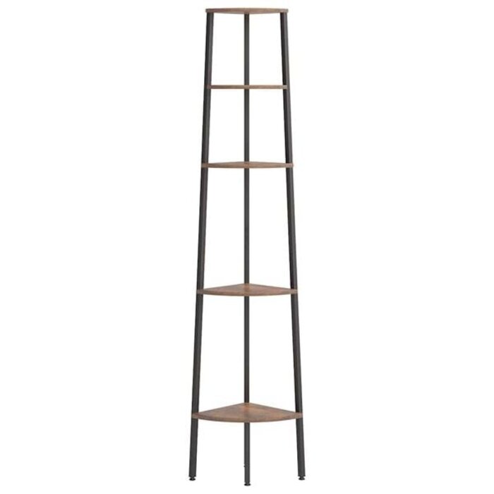 Eckregal 5 Ablagen 45,5x180cm, Holz/Stahl - 34% Rabatt - Ausgepackt