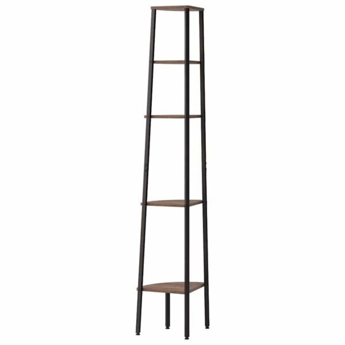 Eckregal 5 Ablagen 45,5x180cm, Holz/Stahl - 34% Rabatt - Ausgepackt