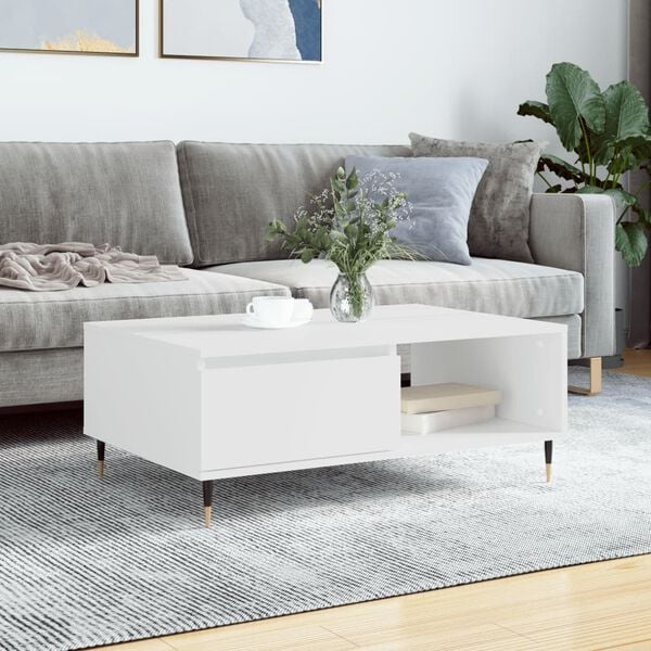 Couchtisch 90x60x35 cm Weiß - 33% Rabatt auf das Ausstellungsstück