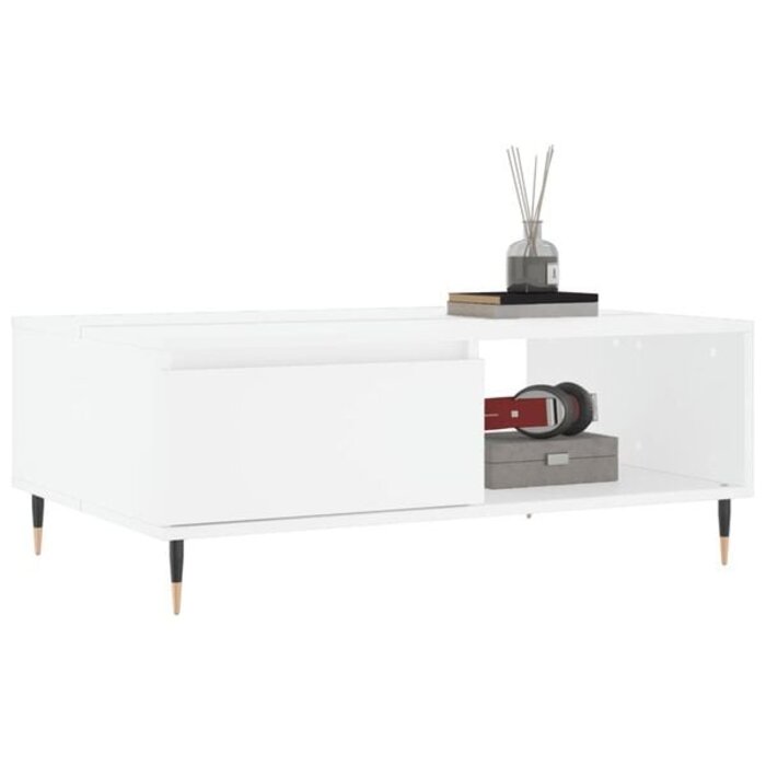 Couchtisch 90x60x35 cm Weiß - 33% Rabatt auf das Ausstellungsstück