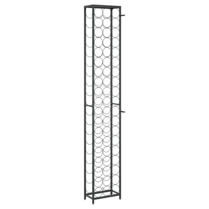 Weinregal für 57 Flaschen, 34x18x200 cm, Schwarz - 35% Rabatt