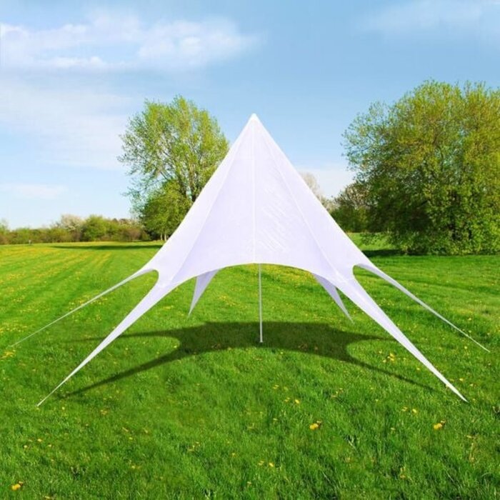 Vidaxl Sternpavillon 14 m in Weiß - 35% Rabatt - Gartenparty Zelt