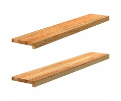 Massive Eichenholz-Fensterbänke 110x20x2 cm, 2er-Set - 34% Rabatt