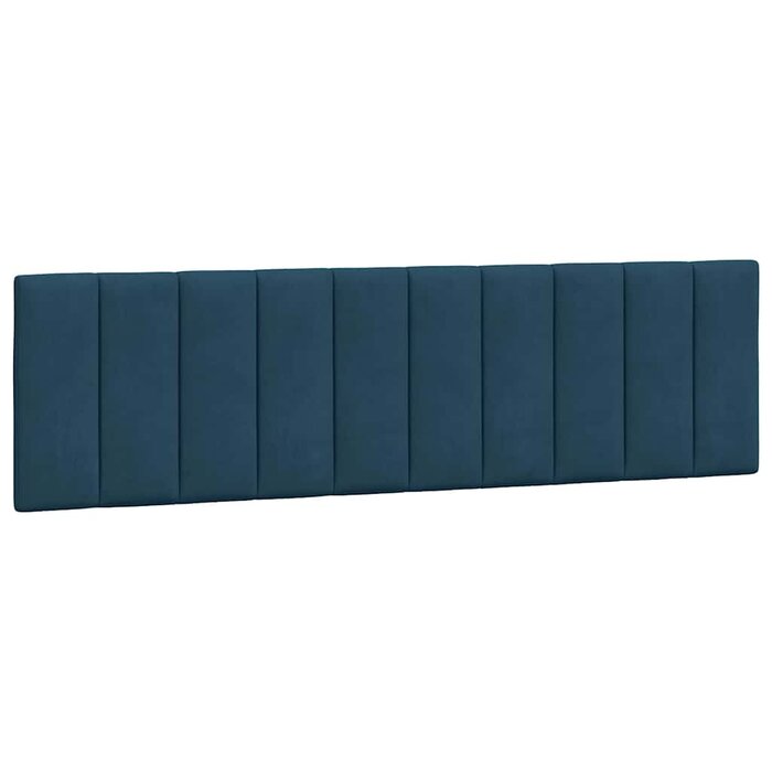 Kopfteilkissen Hanko 180 cm Blau Samt - 33% Rabatt