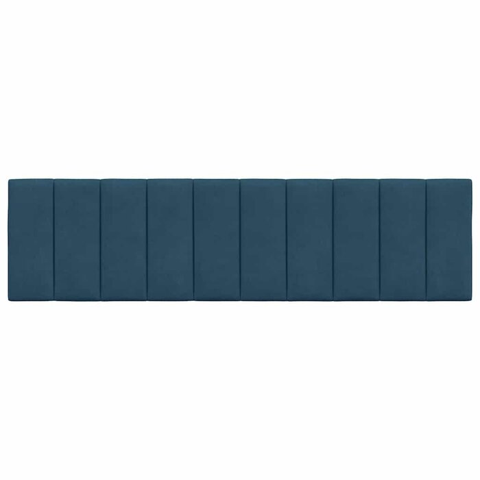 Kopfteilkissen Hanko 180 cm Blau Samt - 33% Rabatt