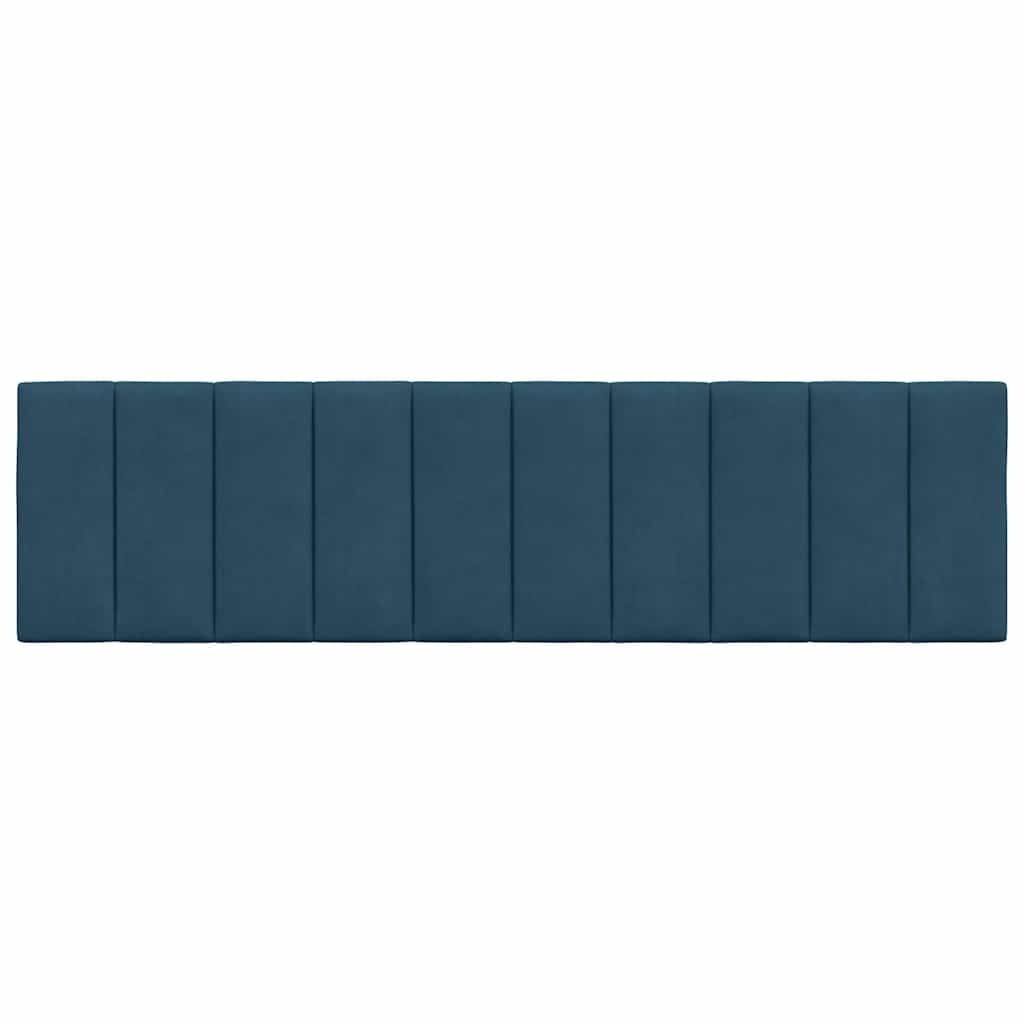 Kopfteilkissen Hanko 180 cm Blau Samt - 33% Rabatt