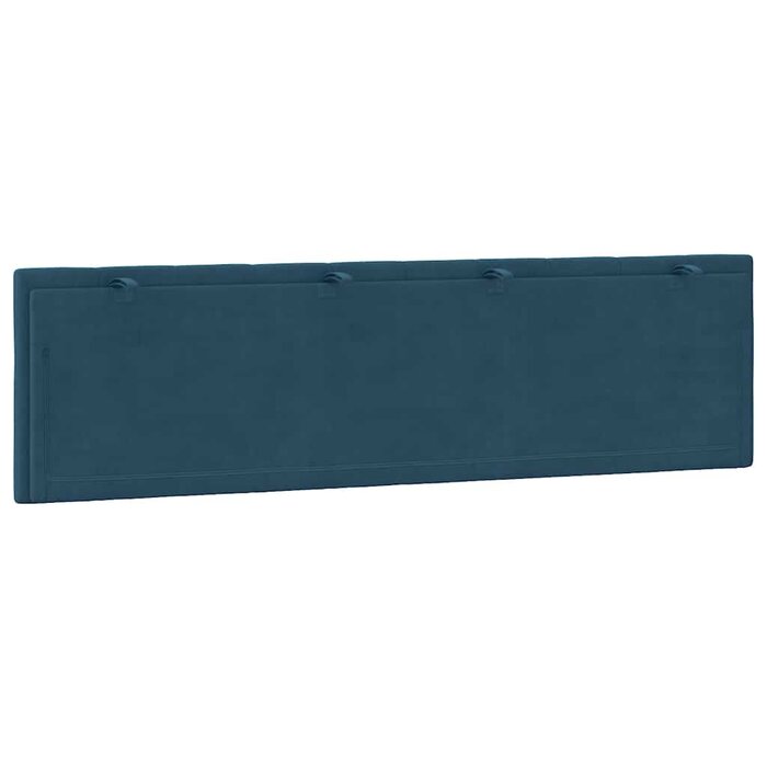 Kopfteilkissen Hanko 180 cm Blau Samt - 33% Rabatt