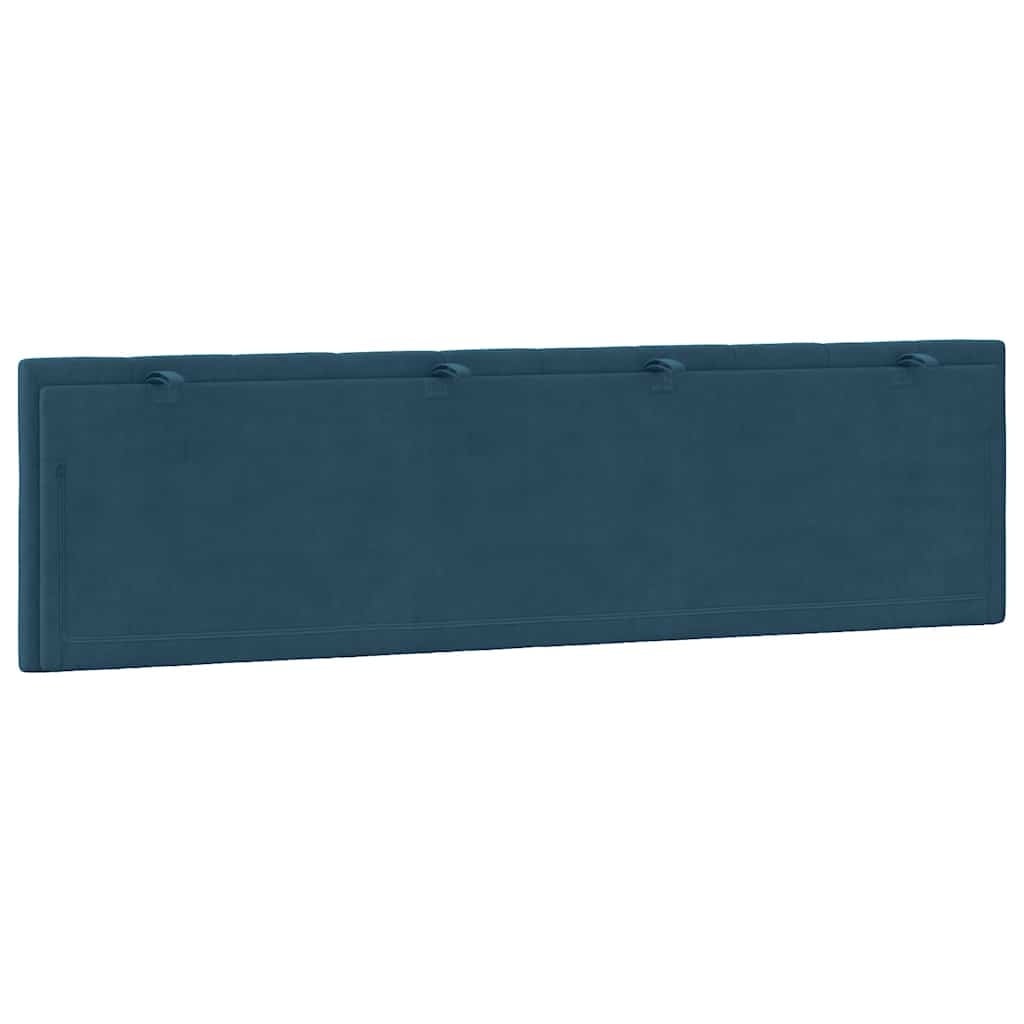 Kopfteilkissen Hanko 180 cm Blau Samt - 33% Rabatt
