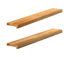 2er-Set Fensterbänke massives Eichenholz 100x15x2 cm - 34% Rabatt