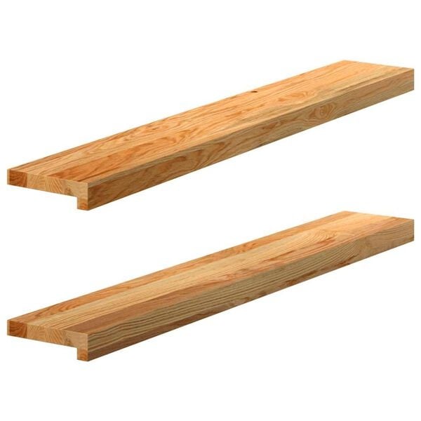 2er-Set Fensterbänke massives Eichenholz 100x15x2 cm - 34% Rabatt
