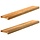 2er-Set Fensterbänke massives Eichenholz 100x15x2 cm - 34% Rabatt
