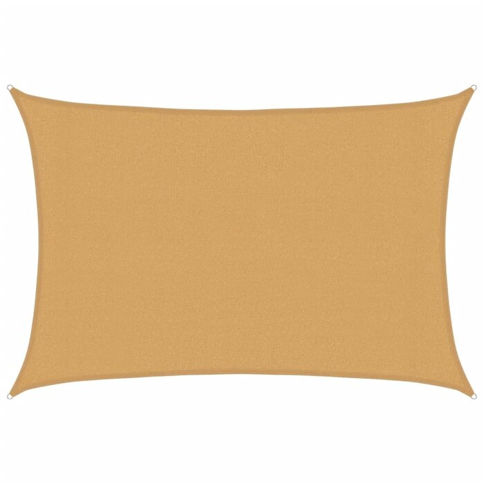 Vidaxl Sonnensegel Rechteckig 3x4 m Sandfarben - HDPE - 32% Rabatt