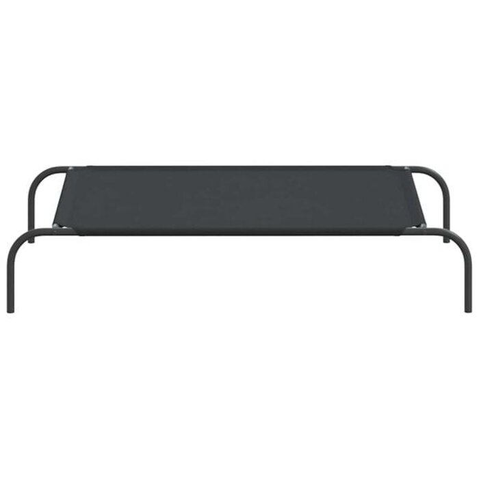 Vidaxl Erhöhtes Hundebett 110x65x20 cm - Schwarz - 31% Rabatt