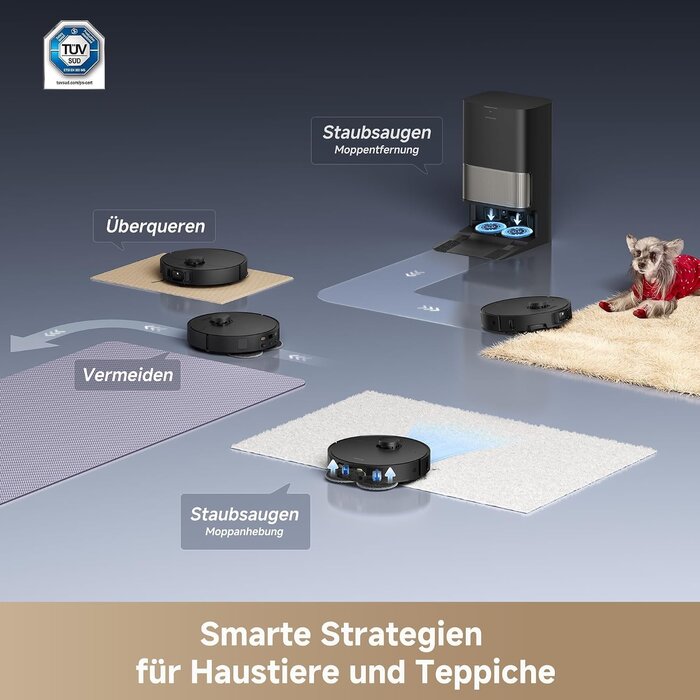 Dreame Saug- und Wischroboter L40s Pro Ultra, 19.000 Pa, Schwarz - 35% Rabatt
