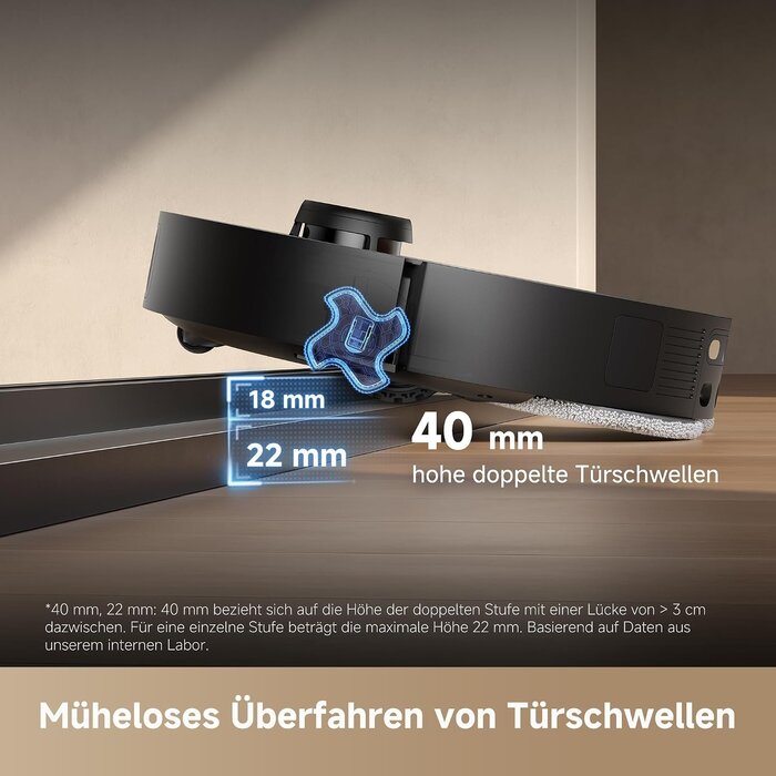 Dreame Saug- und Wischroboter L40s Pro Ultra, 19.000 Pa, Schwarz - 35% Rabatt