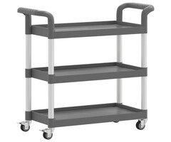 Vidaxl Servierwagen mit 3 Ebenen, 77x34x72 cm, Grau - 34% Rabatt