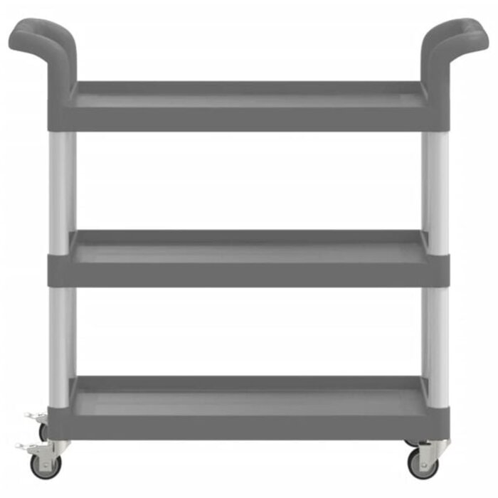 Vidaxl Servierwagen mit 3 Ebenen, 77x34x72 cm, Grau - 34% Rabatt