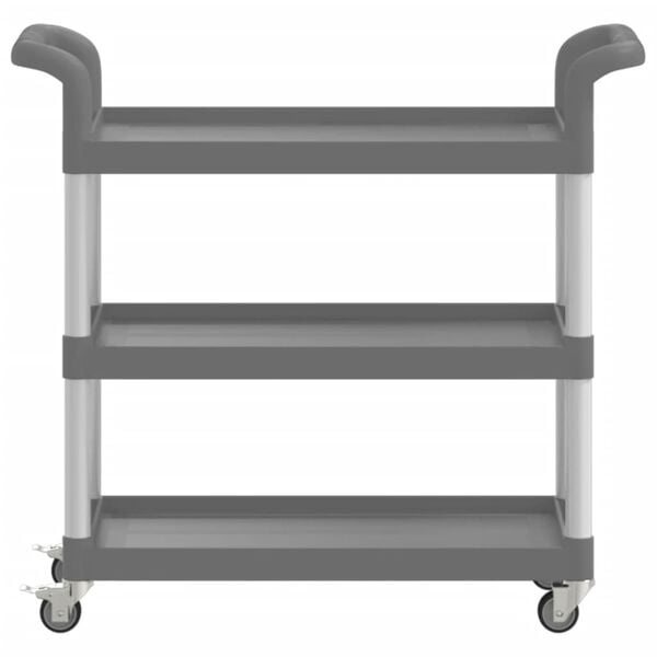Vidaxl Servierwagen mit 3 Ebenen, 77x34x72 cm, Grau - 34% Rabatt