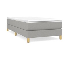Vidaxl Bettgestell 100x200 cm Stoff Hellgrau - 34% Rabatt