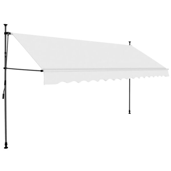 Vidaxl Manuelle Markise 350 cm Creme mit LED - 34% Rabatt