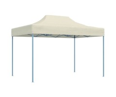 Vidaxl Faltbares Partyzelt 3x4m in Creme - 34% Rabatt - Gartenpavillon