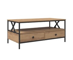Vidaxl Moderner Couchtisch in Eichenoptik 100 x 51 cm - 34% Rabatt