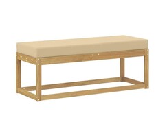 Vidaxl Gartenhocker Akazienholz Whitewash & Beige - 34% Rabatt