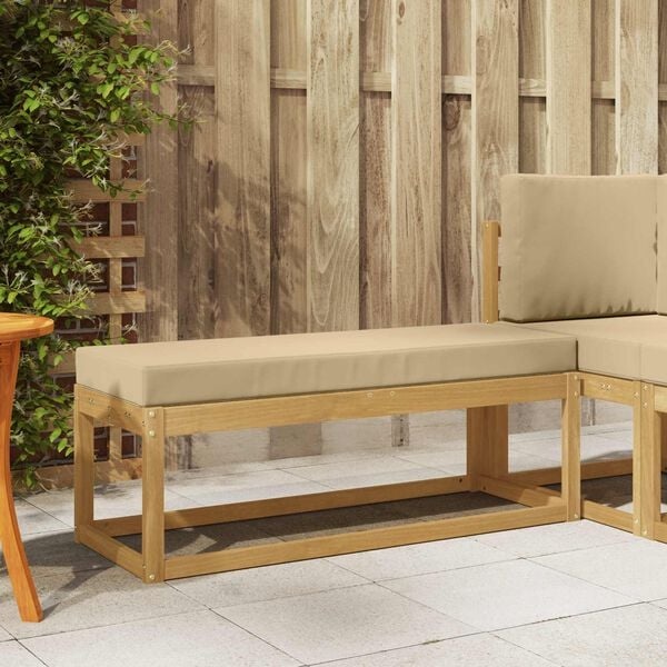 Vidaxl Gartenhocker Akazienholz Whitewash & Beige - 34% Rabatt