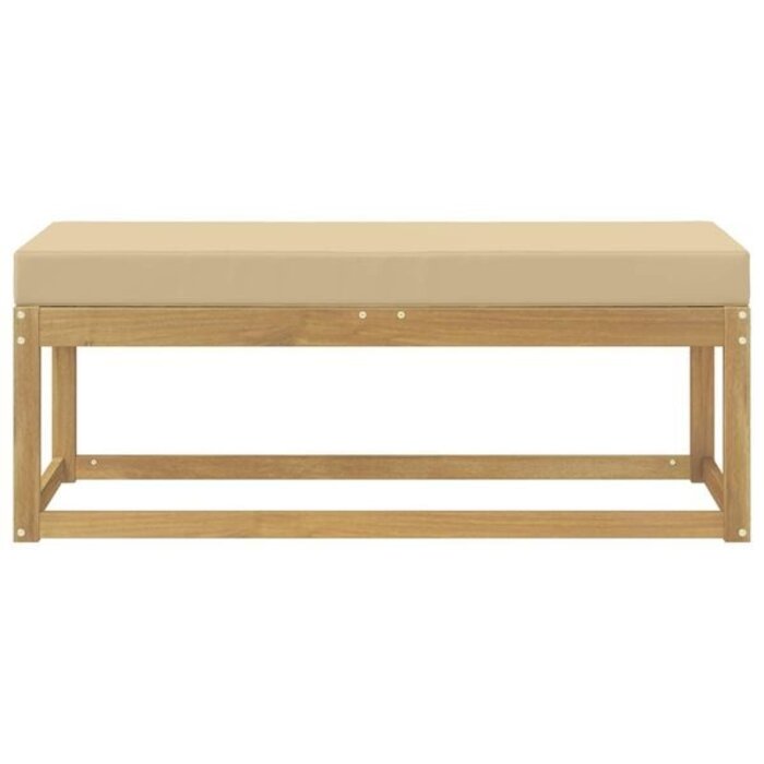 Vidaxl Gartenhocker Akazienholz Whitewash & Beige - 34% Rabatt