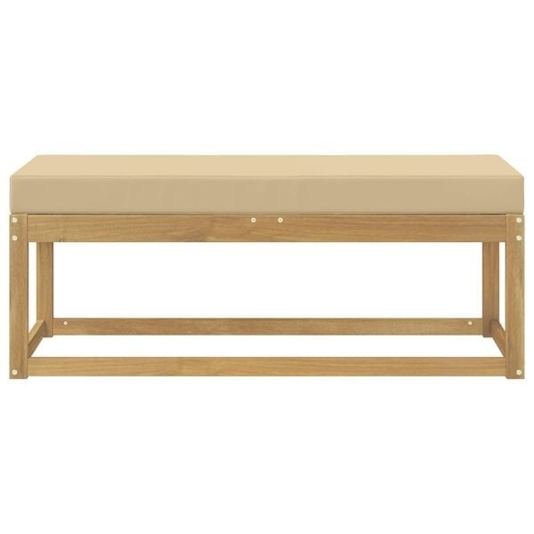 Vidaxl Gartenhocker Akazienholz Whitewash & Beige - 34% Rabatt
