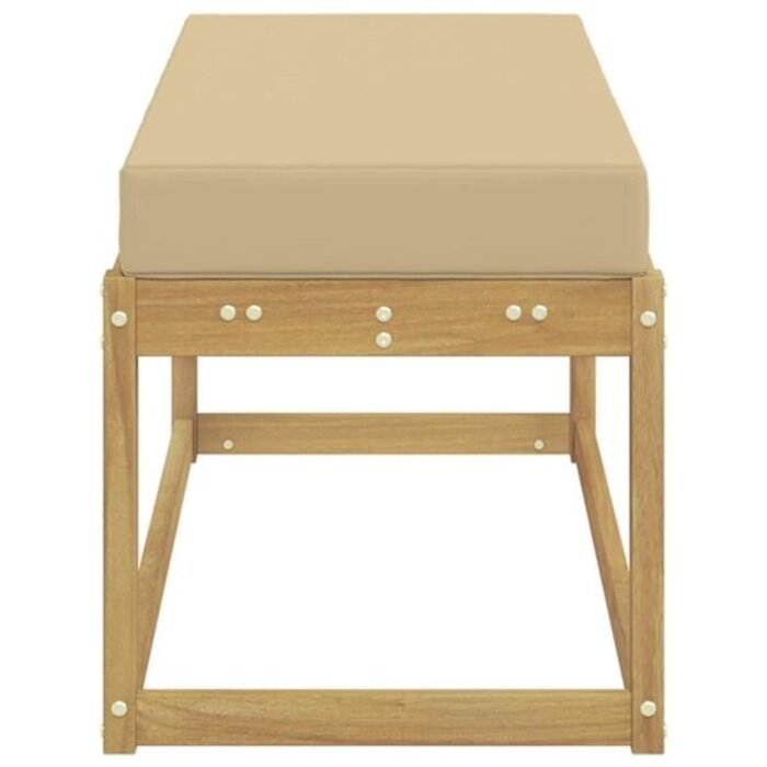 Vidaxl Gartenhocker Akazienholz Whitewash & Beige - 34% Rabatt