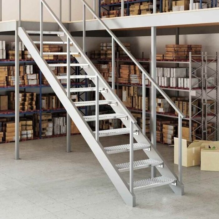 Vidaxl Gitterrost-Treppenstufe 70x24x7 cm verzinkt - 32% Rabatt