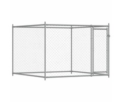 Vidaxl Hundezwinger 2x2x1,5m verzinkter Stahl Grau - 34% Rabatt