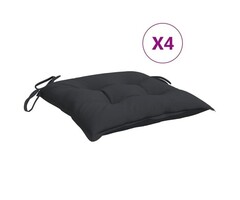 Vidaxl 4er-Set Stuhlkissen 40x40x7 cm Schwarz - 31% Rabatt