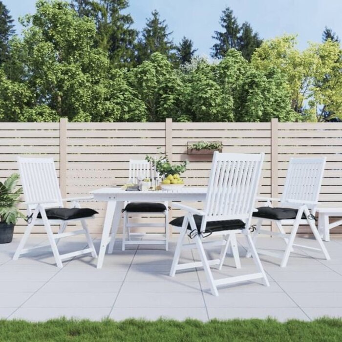 Vidaxl 4er-Set Stuhlkissen 40x40x7 cm Schwarz - 31% Rabatt