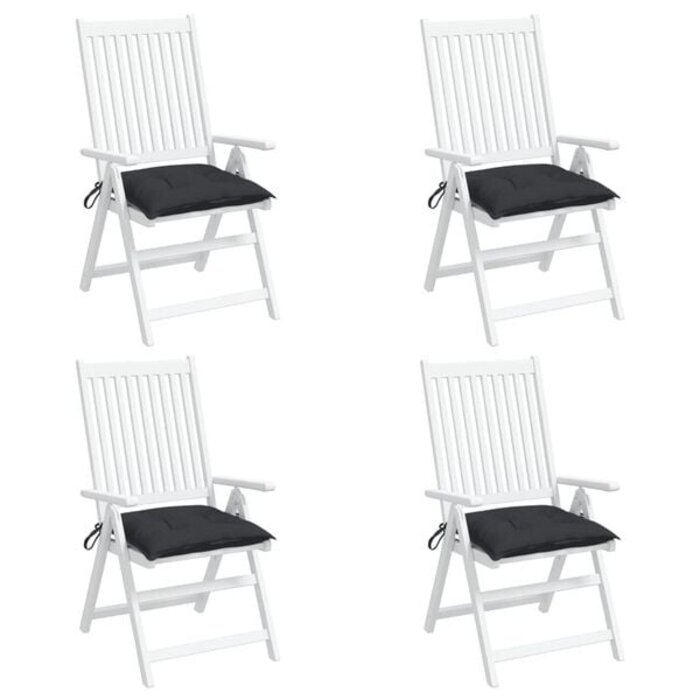 Vidaxl 4er-Set Stuhlkissen 40x40x7 cm Schwarz - 31% Rabatt