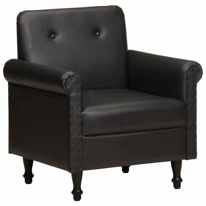 Vidaxl Schalensessel aus Büffelleder Schwarz 65x57x73 cm - 35% Rabatt