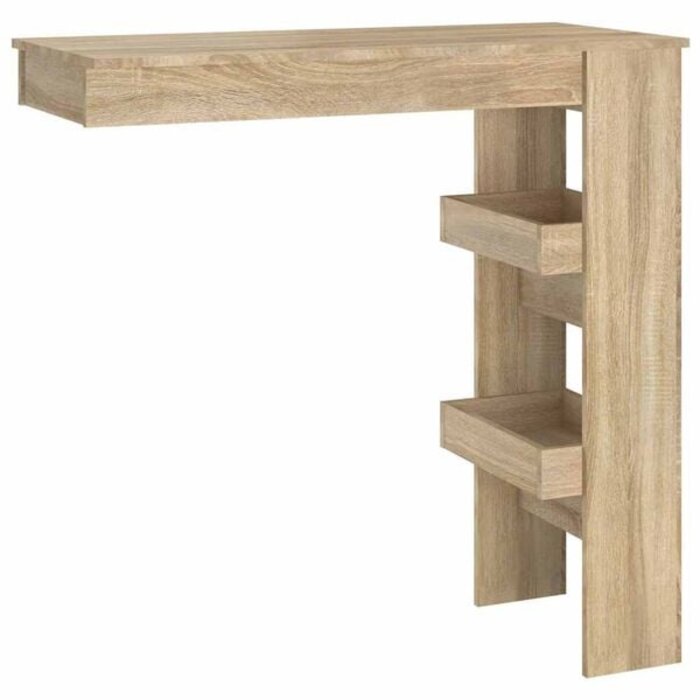 Vidaxl Wandmontierter Bartisch Sonoma-Eiche 102x45x103,5 cm - 34% Rabatt